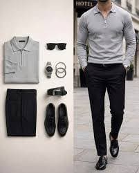 Gray Top And Pant